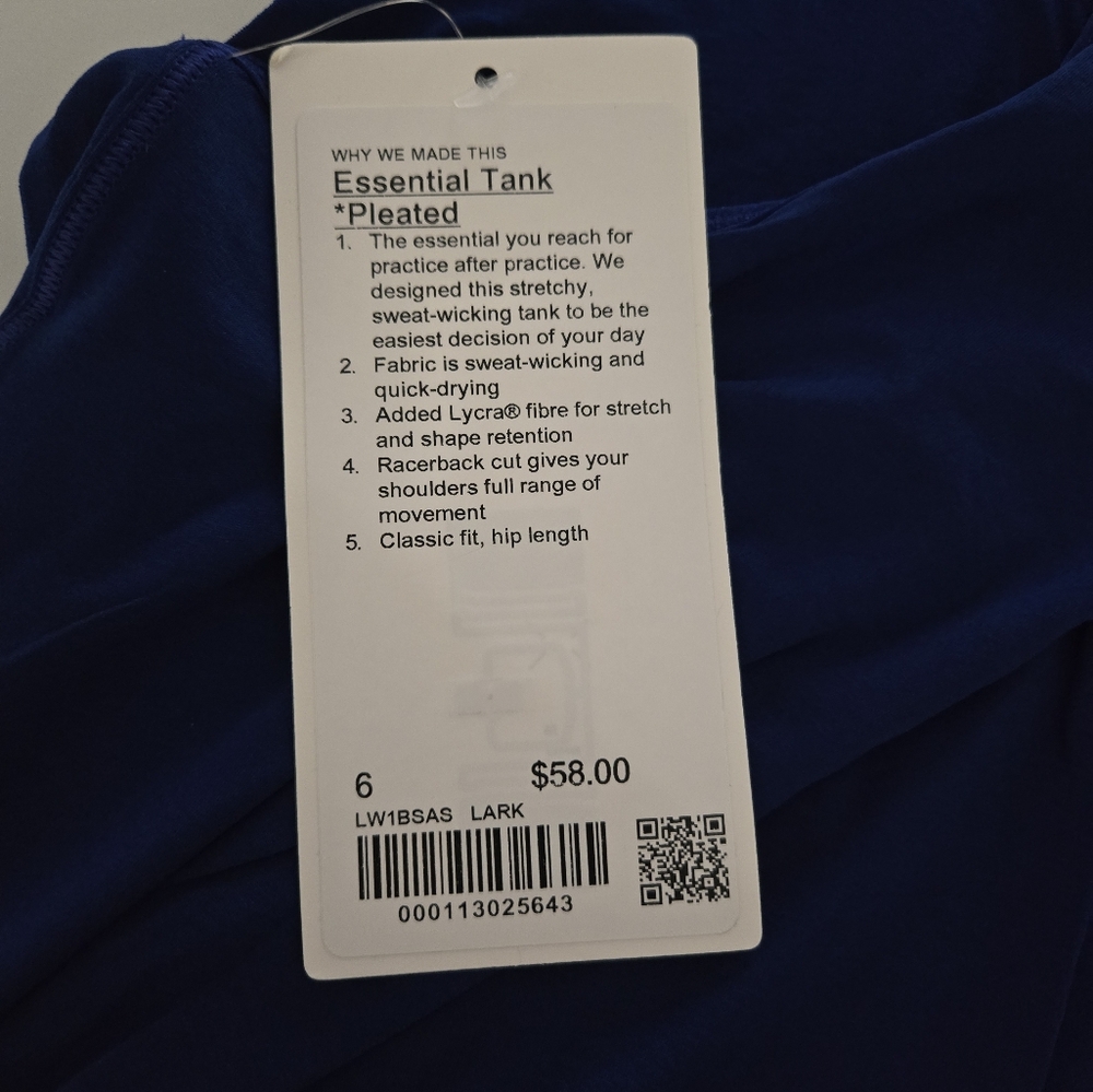 Lululemon Essential Tank - Pleated - Picture 6 of 6